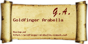 Goldfinger Arabella névjegykártya